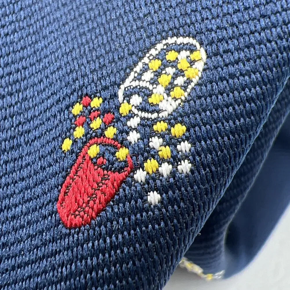 Vintage Contac Pill Capsule Neck Tie Navy Red Pharma Medication USA Doctor